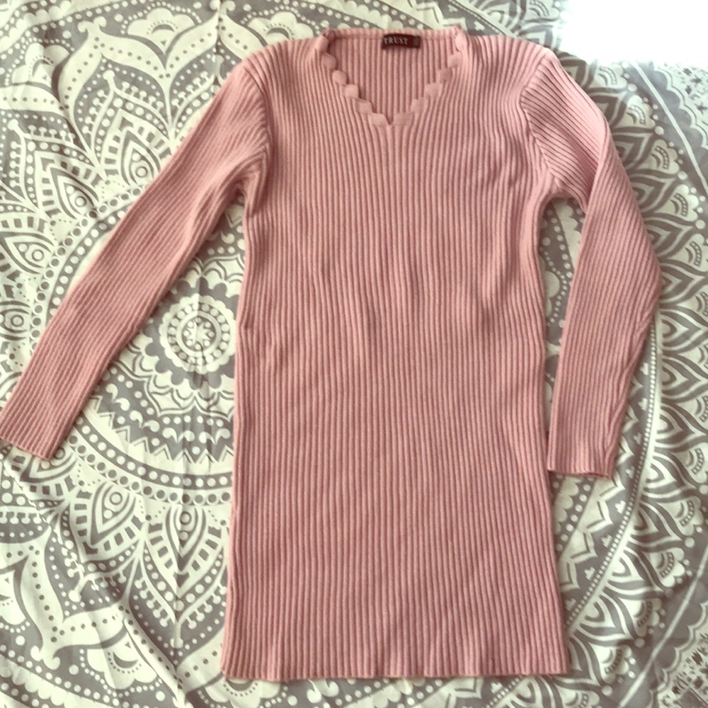 Rose Pink Basic Sweater - NEW